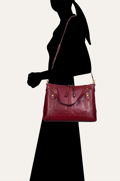 Berry Lacquer Melissa Medium Satchel