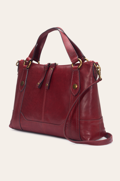 Berry Lacquer Melissa Medium Satchel