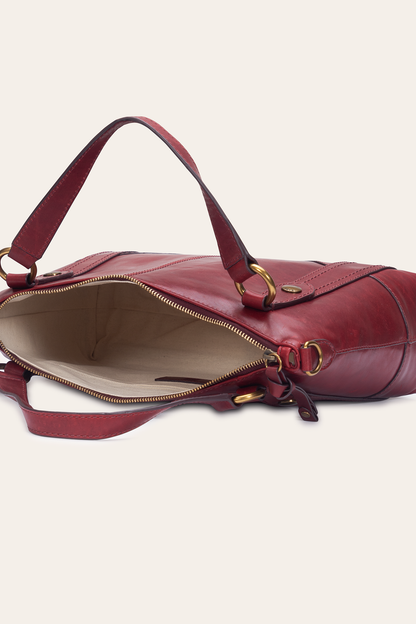 Berry Lacquer Melissa Medium Satchel