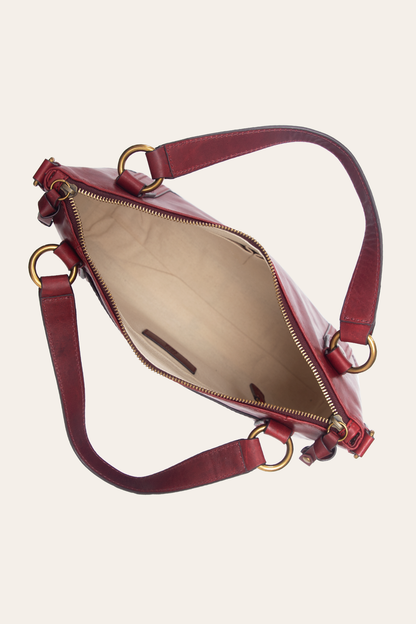 Berry Lacquer Melissa Medium Satchel