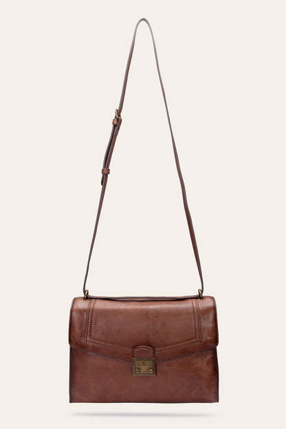 Alex Cognac Flap Shoulder