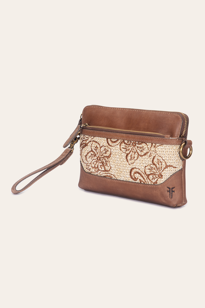 Women's Floral Crossbody Wristlet Wallet