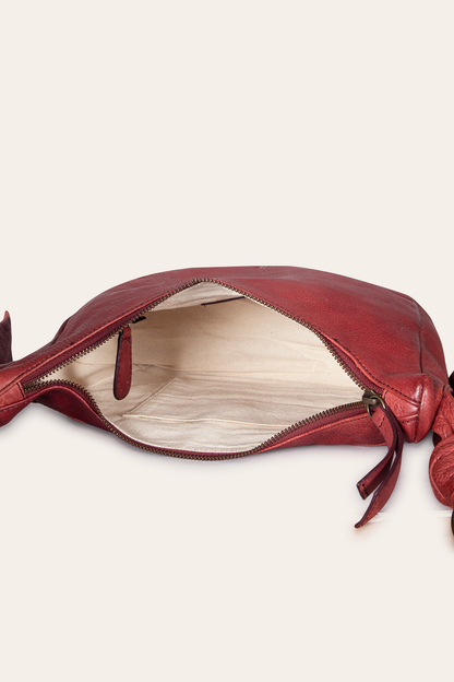 Nora Knotted Crossbody in Burgundy