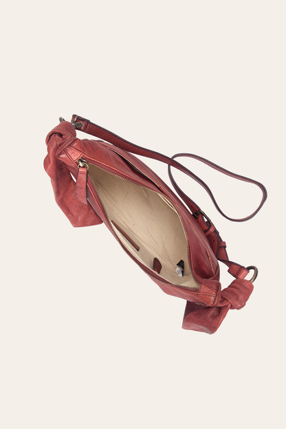 Nora Knotted Crossbody in Burgundy