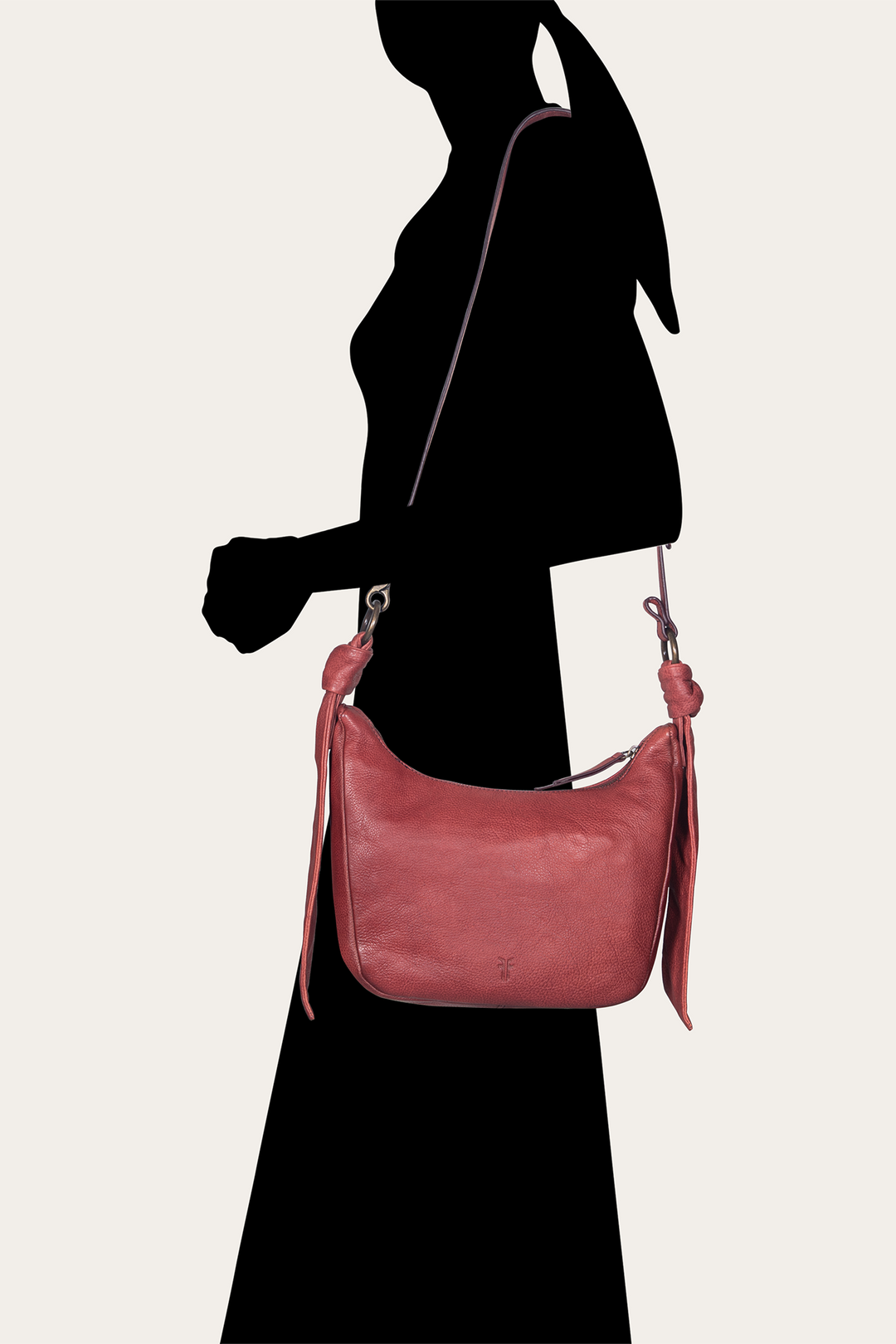 Nora Knotted Crossbody in Burgundy