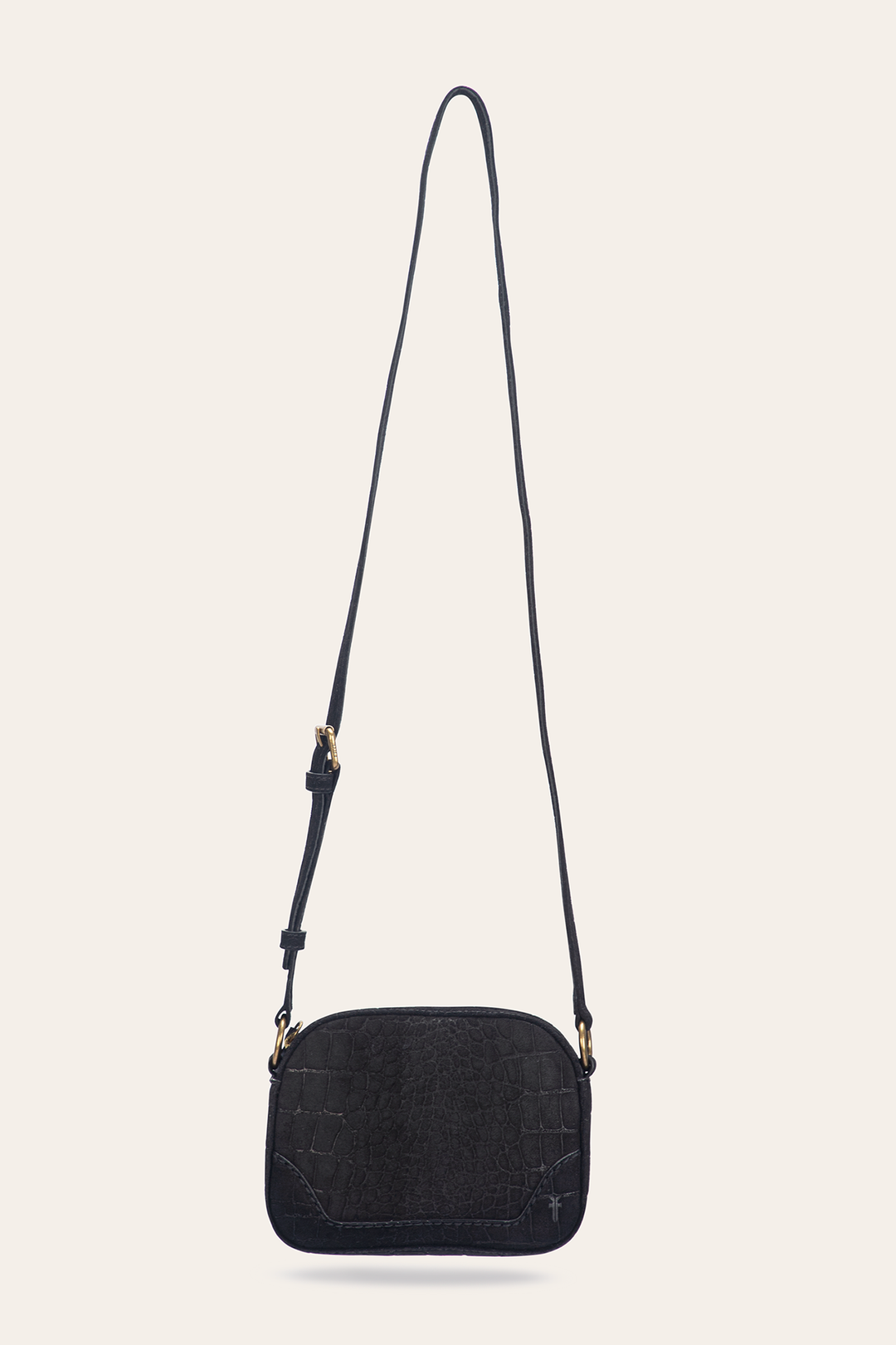 Melissa Black Sueded Croco Camera