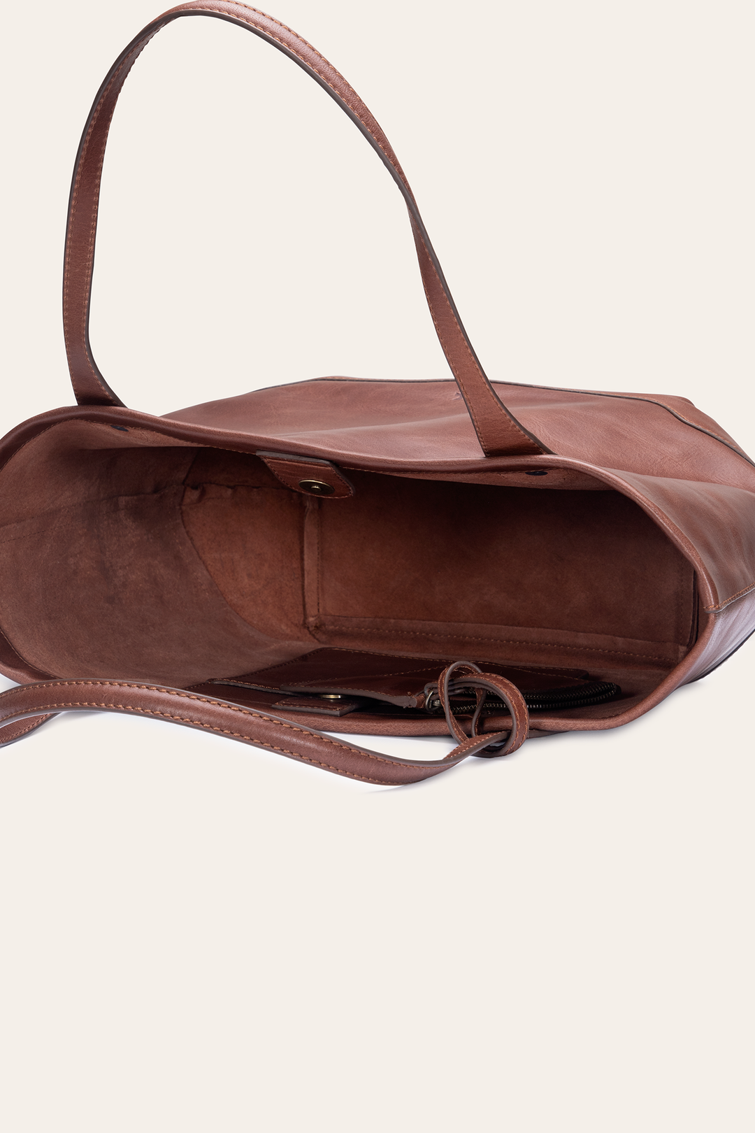 Kenzie Unlined Cognac Tote