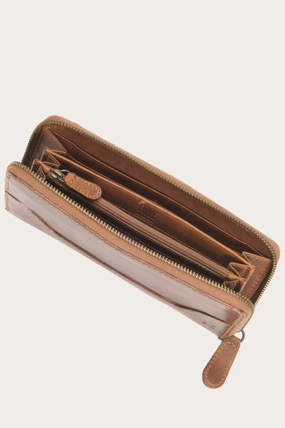 Melissa Cognac Zip Wallet