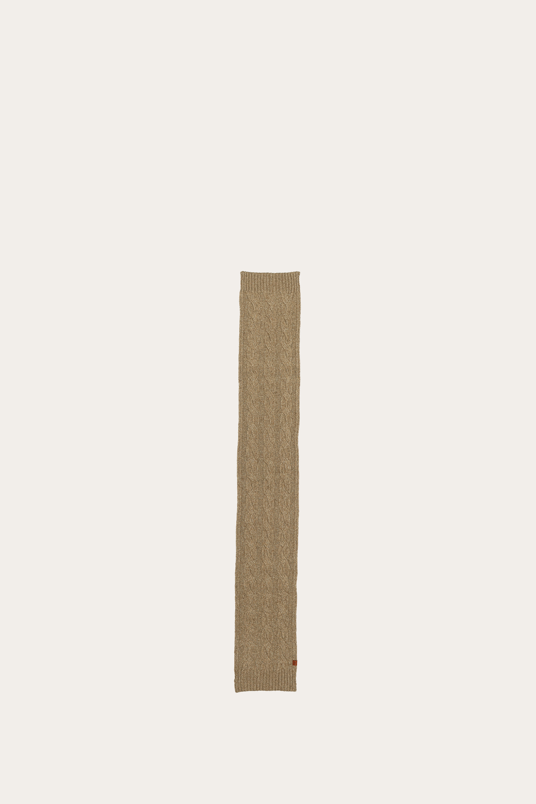 Burnt Olive Wide Cable Scarf