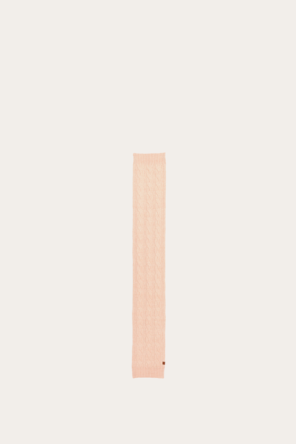Rose Cloud Wide Cable Scarf