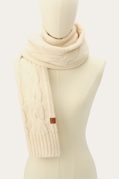 Birch Wide Cable Scarf