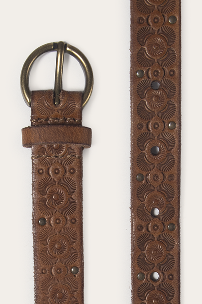 Light Whiskey 20mm Tooling & Stud Belt