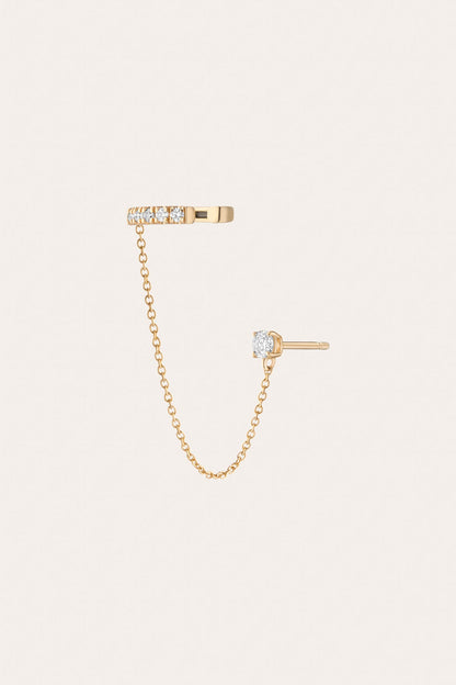 Women’s Lab Grown Diamond Stud and Ear Cuff | Aurate x The Frye Company