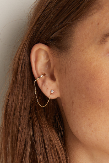 Women’s Lab Grown Diamond Stud and Ear Cuff | Aurate x The Frye Company