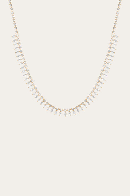 Women’s Marquise Fringe Necklace | Aurate x The Frye Company