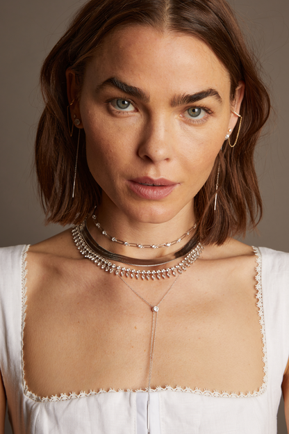 Women’s Marquise Fringe Necklace | Aurate x The Frye Company