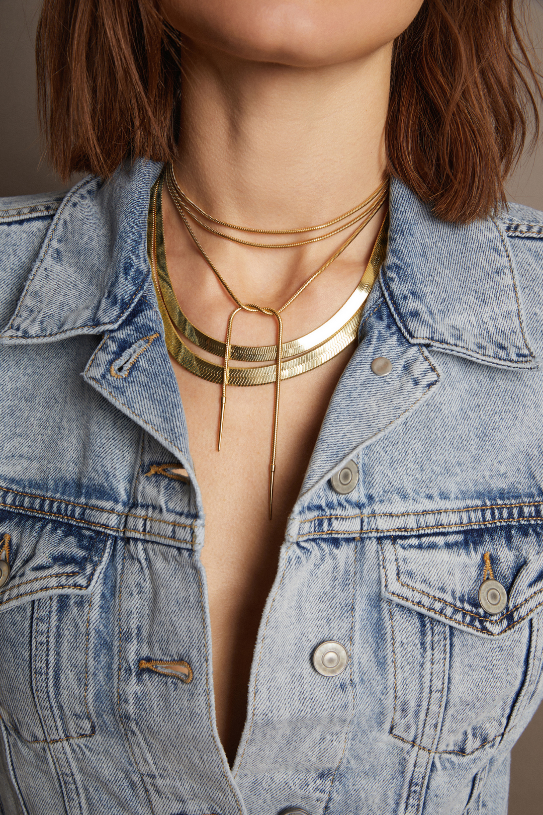 Women’s Bold Herringbone Necklace | Aurate x The Frye Company