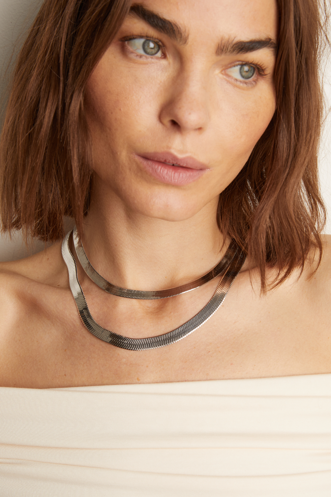 Women’s Bold Herringbone Necklace | Aurate x The Frye Company