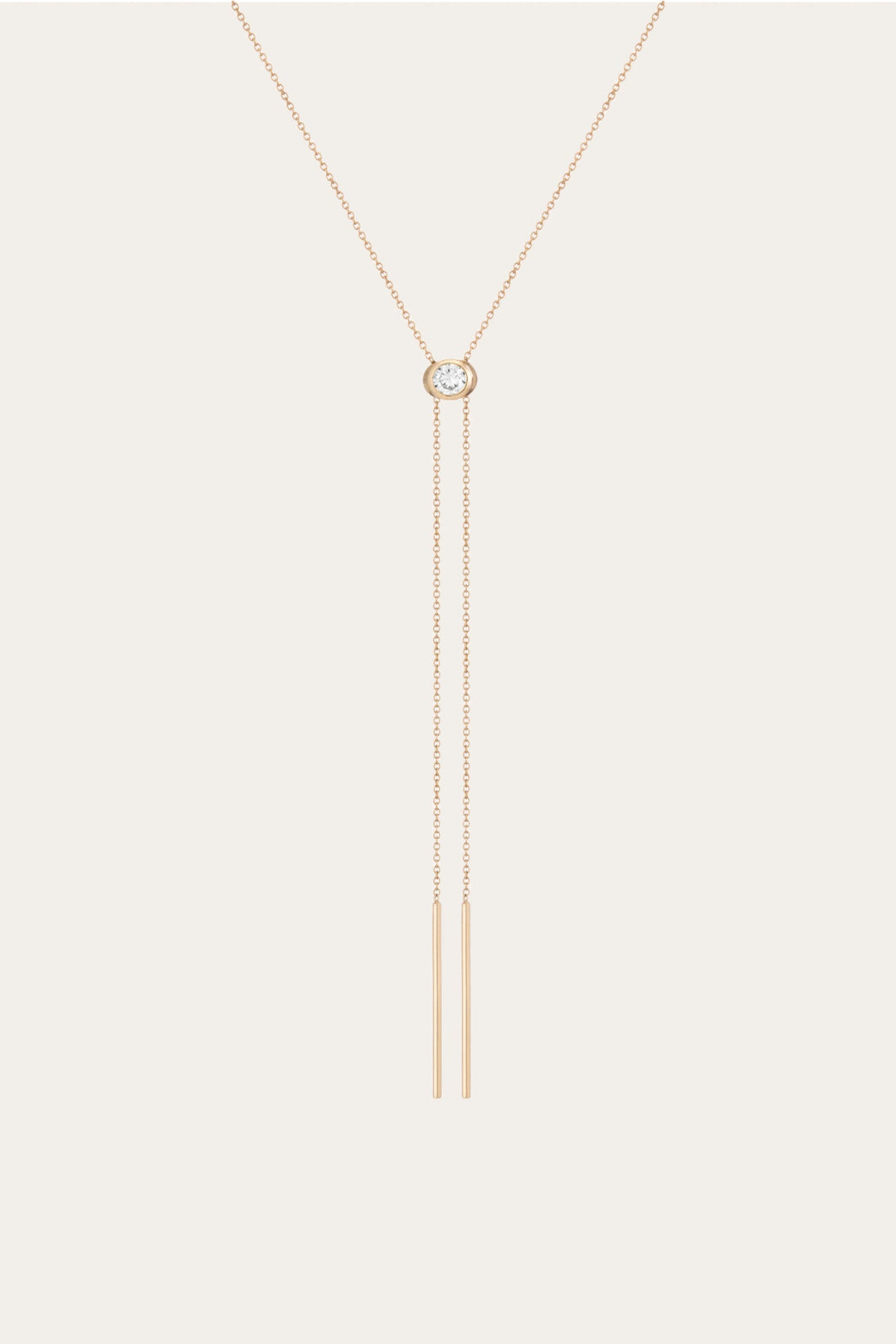 Women’s Lab Grown White Sapphire Bolo Necklace | Aurate x The Frye Company