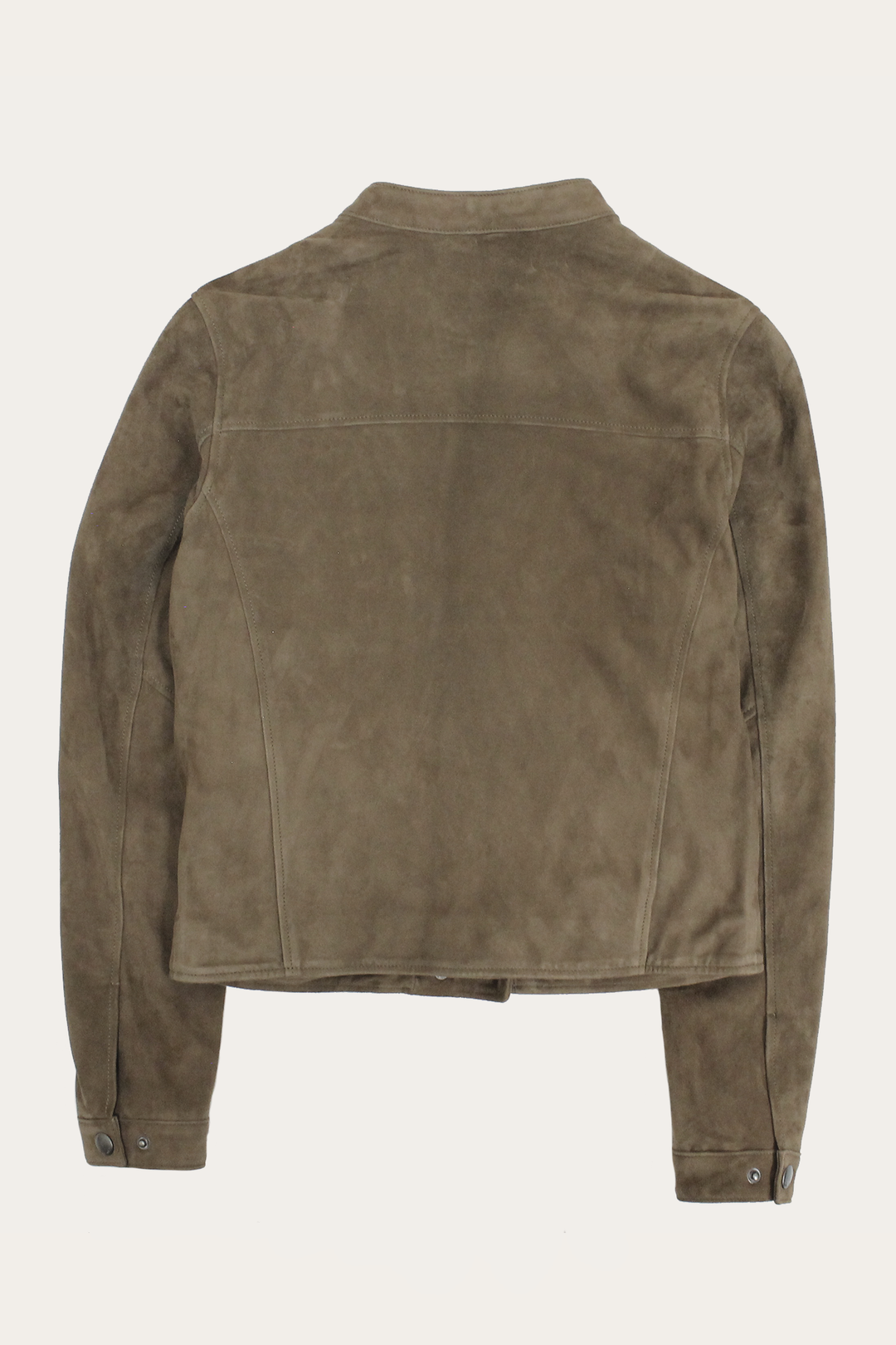 Women’s Taupe Jace Hybrid Biker Racer Suede Jacket
