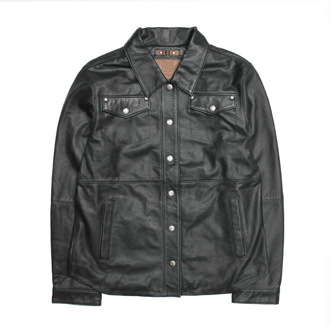 Women’s Black Obadiah Leather Shacket
