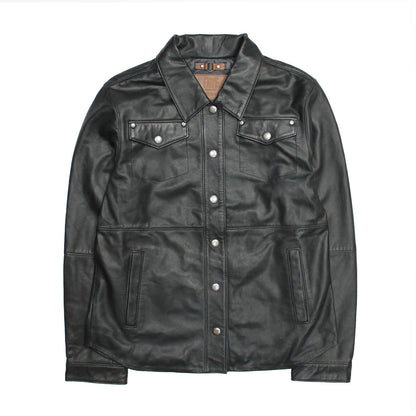 Women’s Black Obadiah Leather Shacket