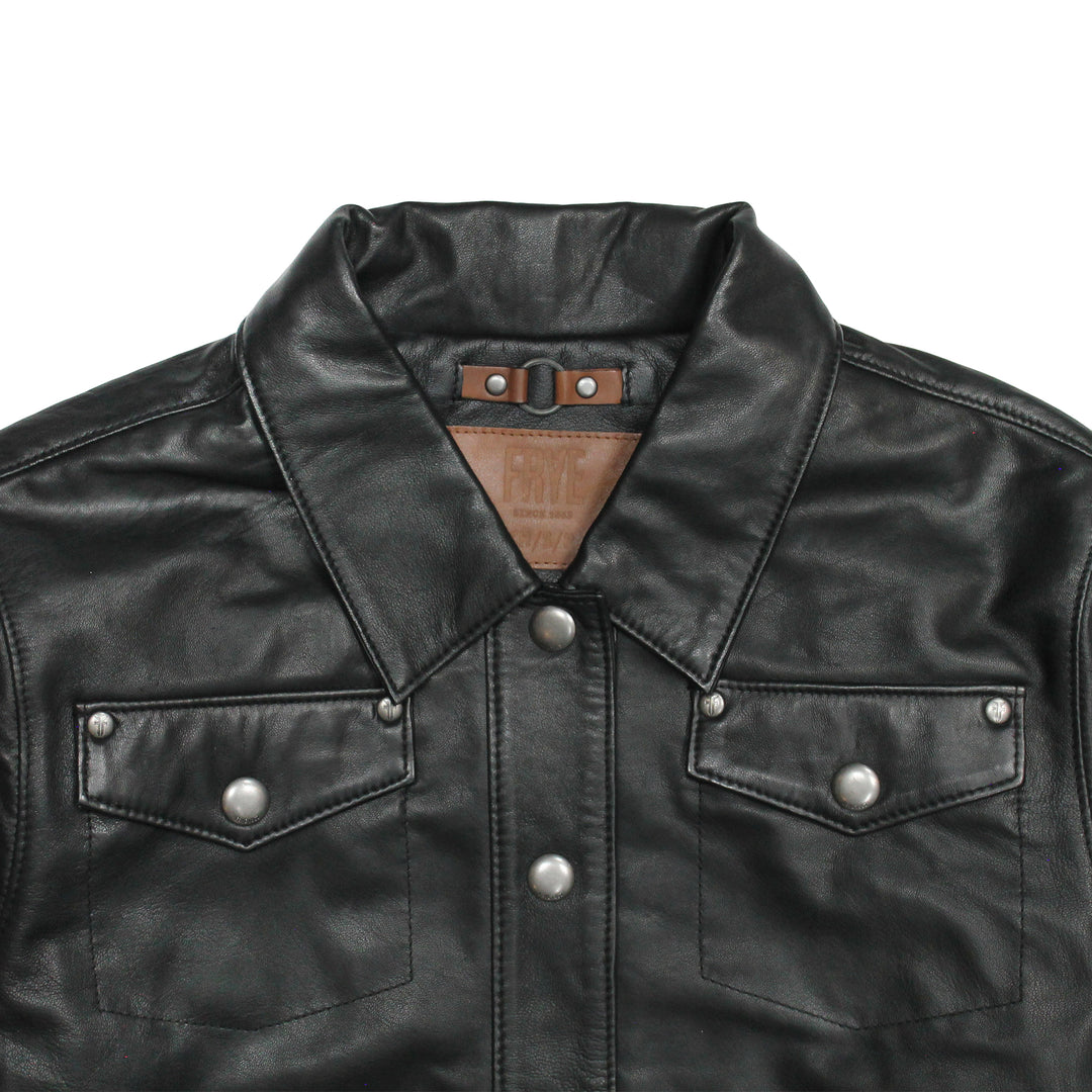 Women’s Black Obadiah Leather Shacket