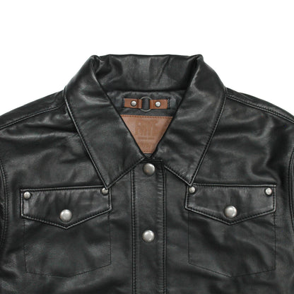Women’s Black Obadiah Leather Shacket