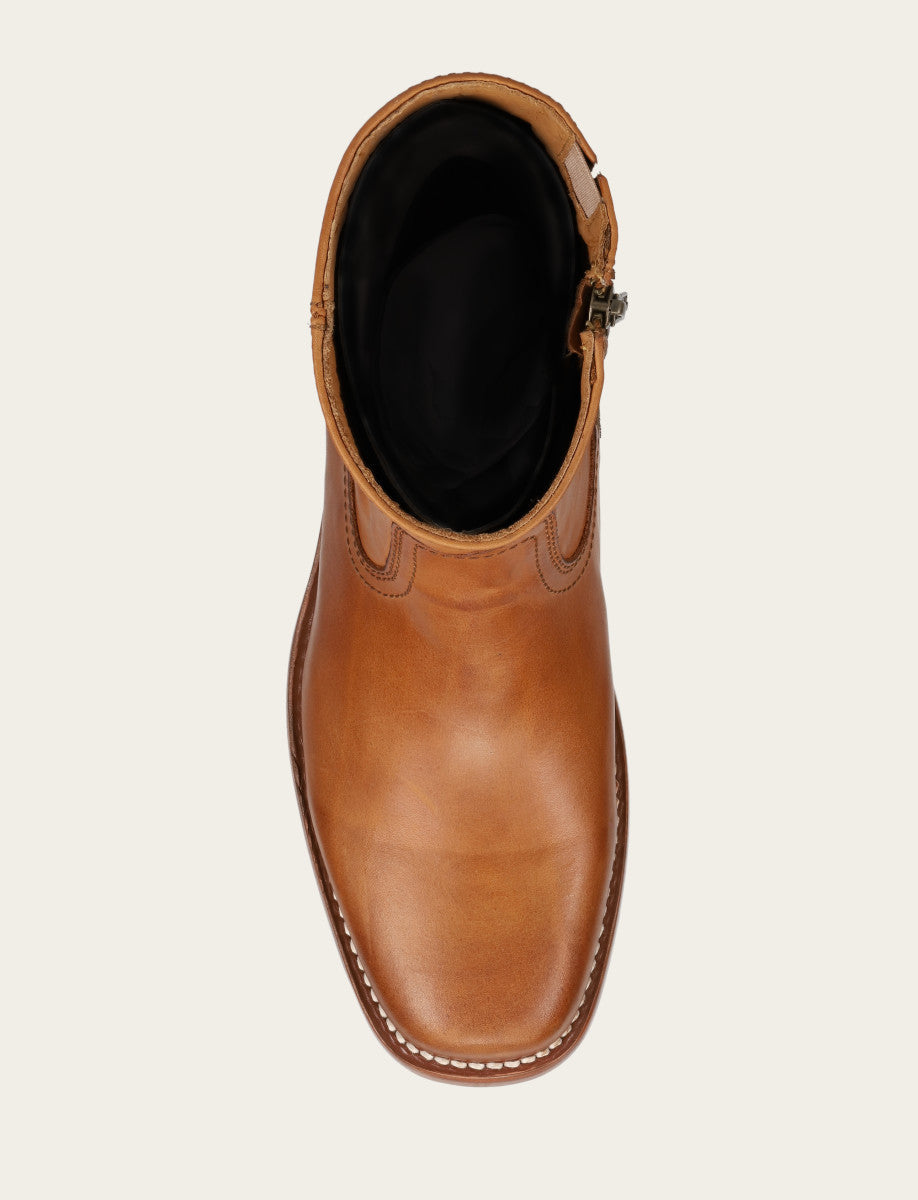 Men's Saddle Campus Inside Zip Boot