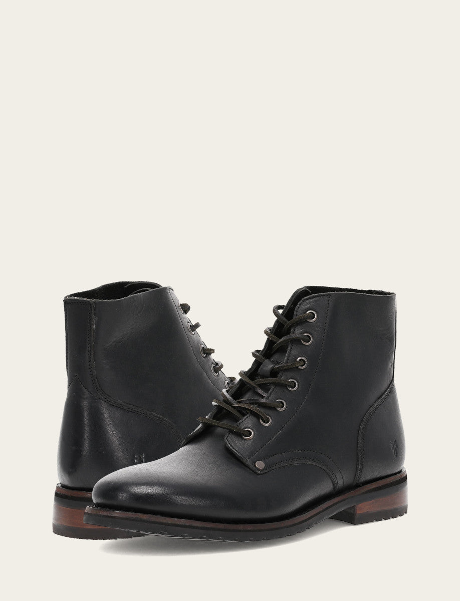Men's Black Barrett Lace Up Boots