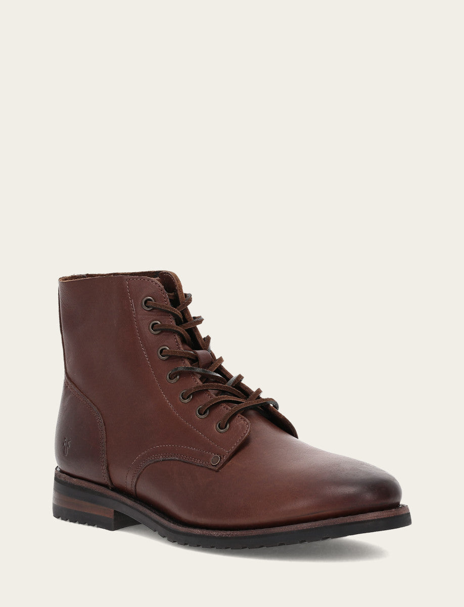 Men's Cognac Barrett Lace Up Boots