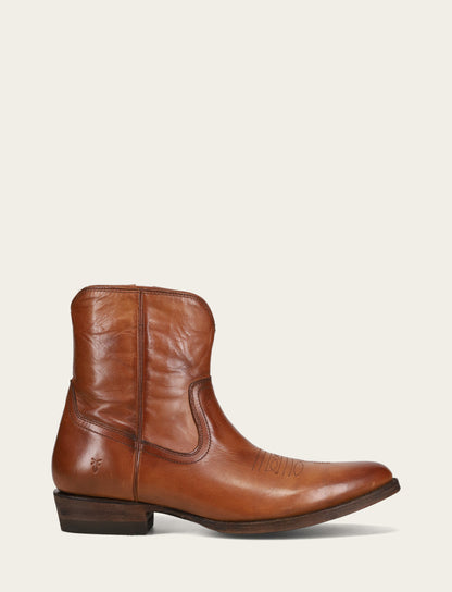 Men's Cognac Austin Inside Zip Boots