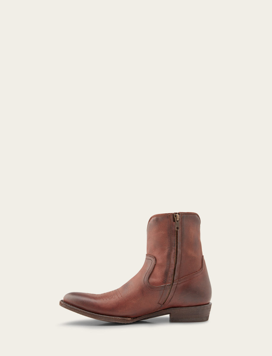 Men's Cognac Austin Inside Zip Boots