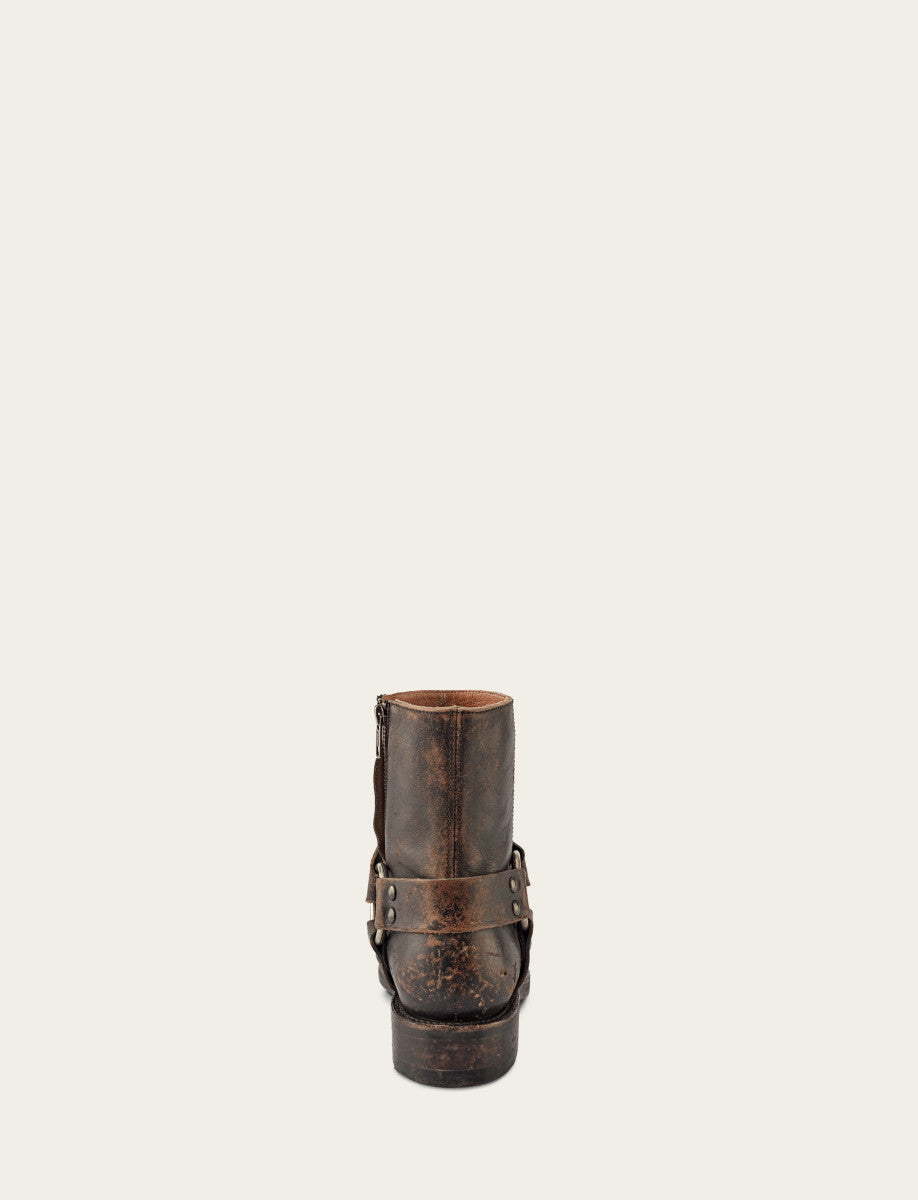 Men's Antiqued Black Conway Harness Moto Boots