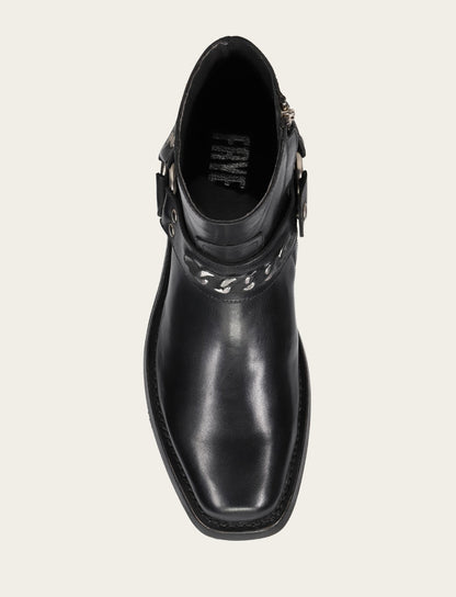 Men's Black Conway Chain Harness Boot