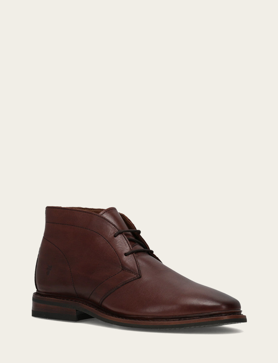 Men’s Brown Oiled Leather Paul Chukka Boots