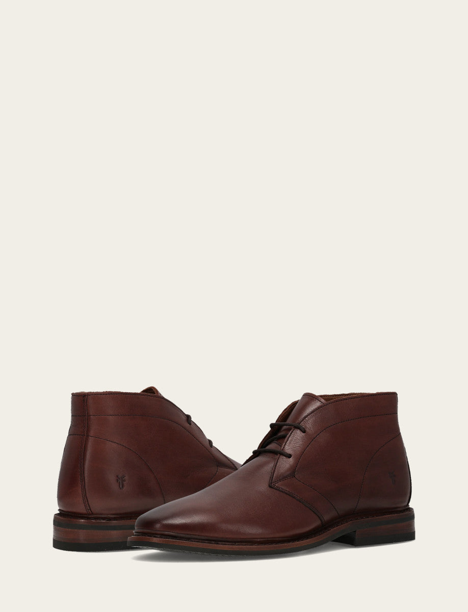 Men’s Brown Oiled Leather Paul Chukka Boots
