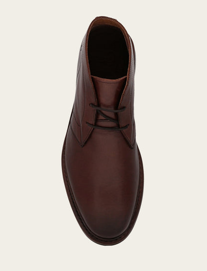 Men’s Brown Oiled Leather Paul Chukka Boots