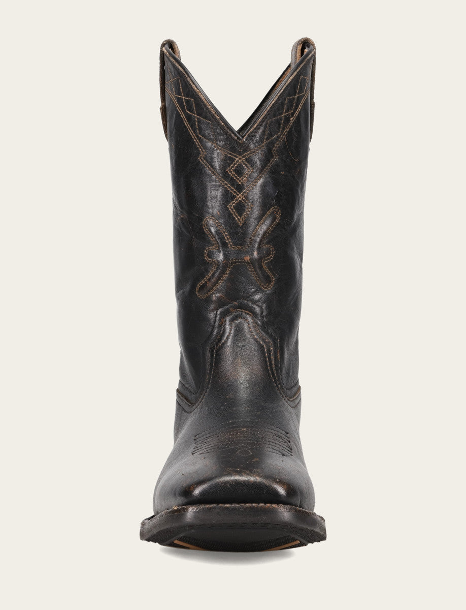 Men's Black Hauser Logo Stitch Boots