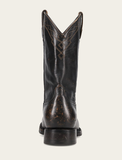 Men's Black Hauser Logo Stitch Boots