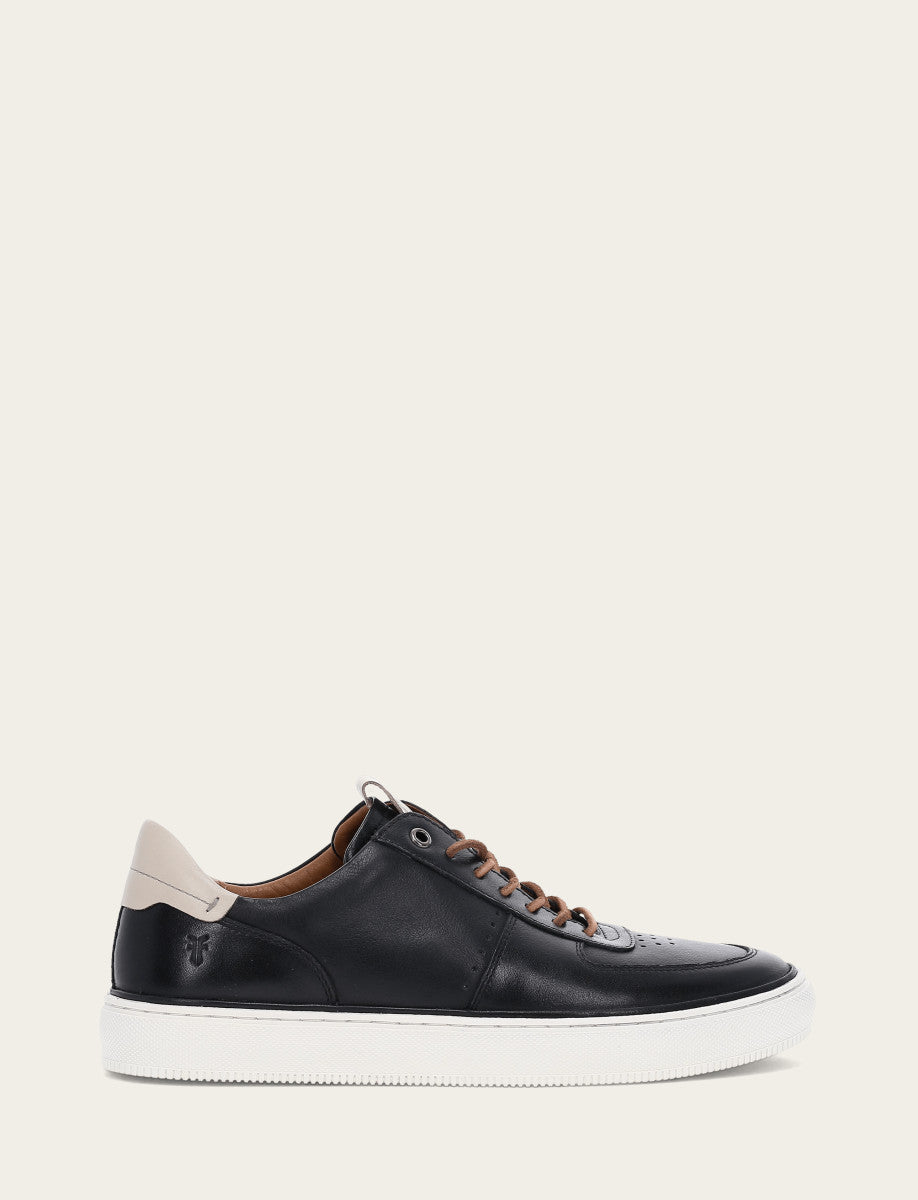 Men's Black Astor Low Lace Court Sneakers