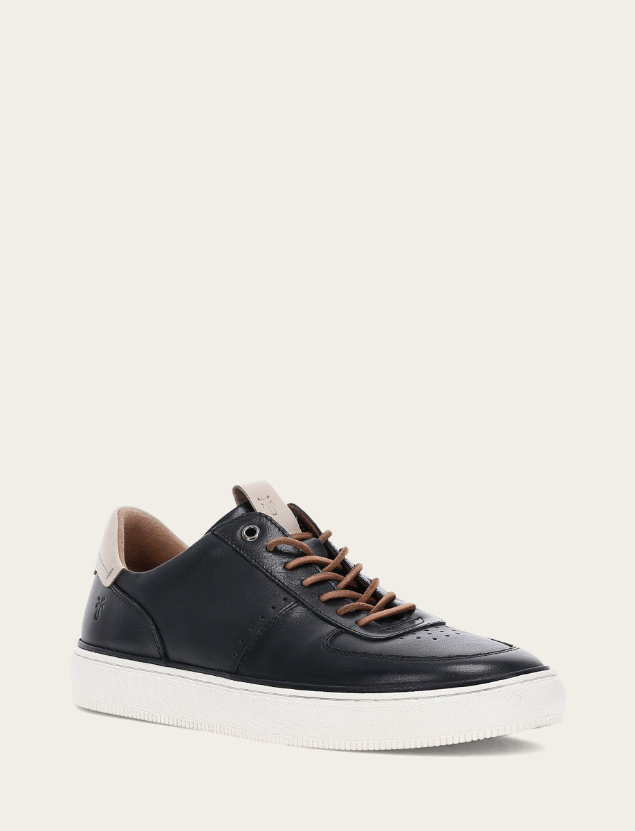 Men's Black Astor Low Lace Court Sneakers