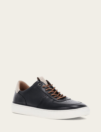 Men's Black Astor Low Lace Court Sneakers