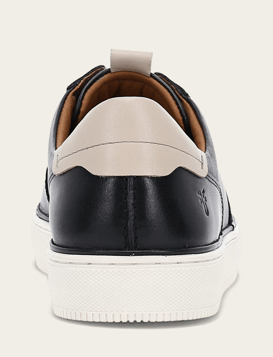 Men's Black Astor Low Lace Court Sneakers