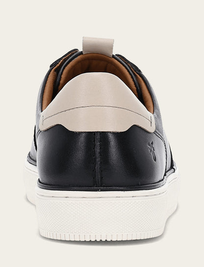 Men's Black Astor Low Lace Court Sneakers