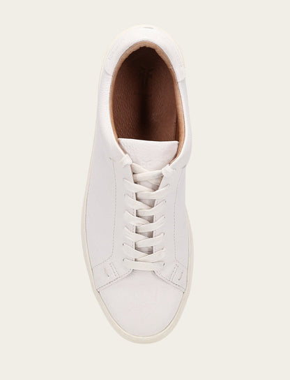 Men's White Astor Low Lace Slip On Sneakers