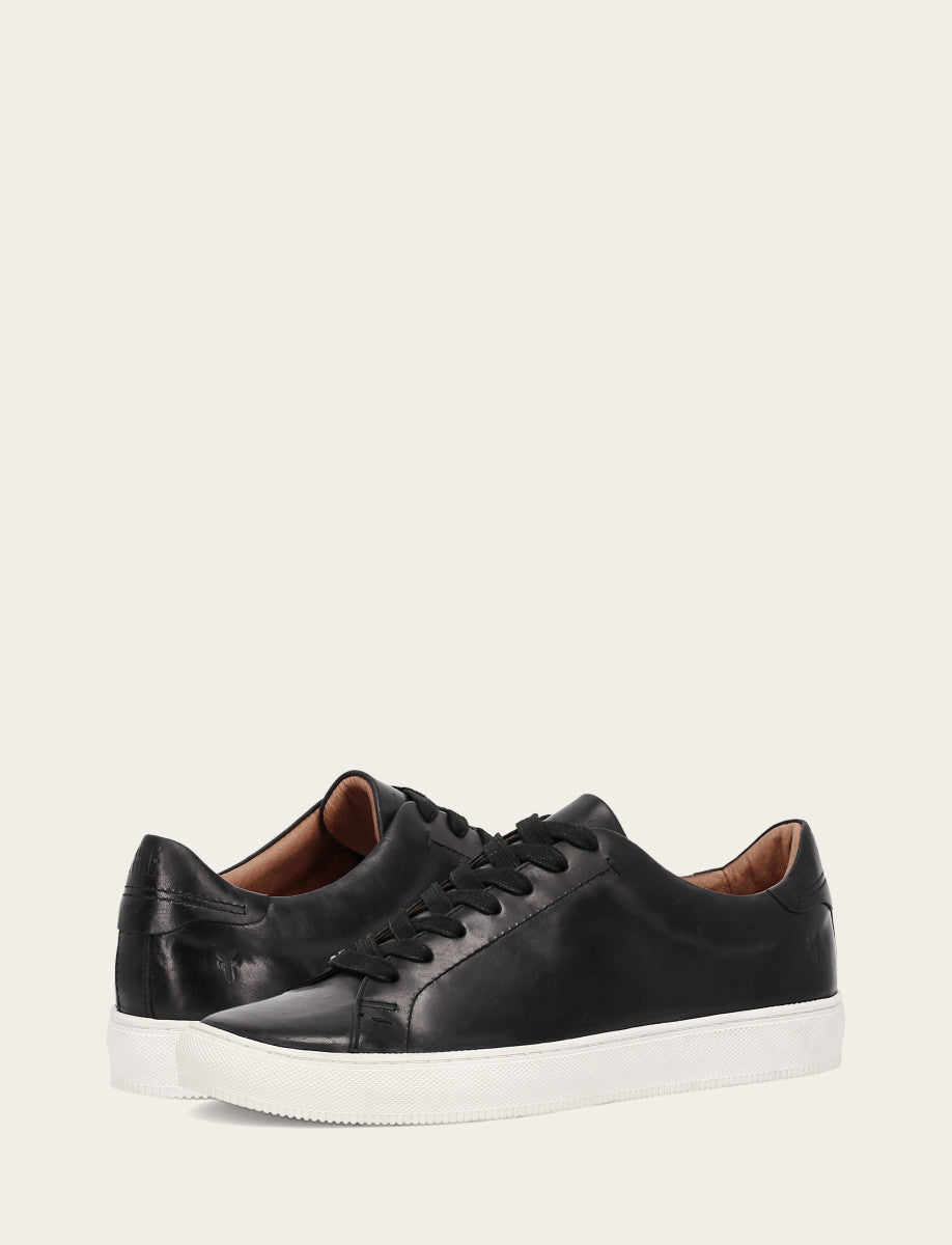 Men's Black Astor Low Lace Slip On Sneakers