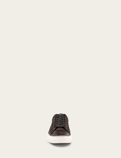 Men's Antiqued Black Astor Low Lace Slip On Sneakers