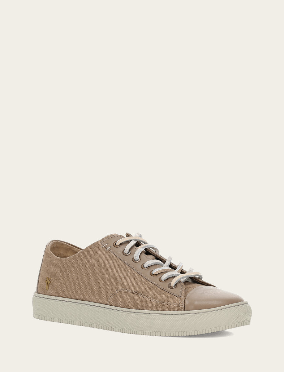 Men's Khaki Astor Cap Toe Low Lace Sneakers