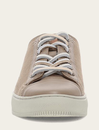 Men's Khaki Astor Cap Toe Low Lace Sneakers
